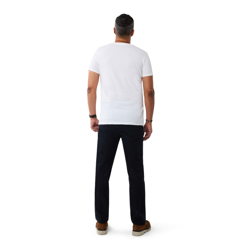 Heren T-shirt BB-CF.ROND Brighton Blue Wit
