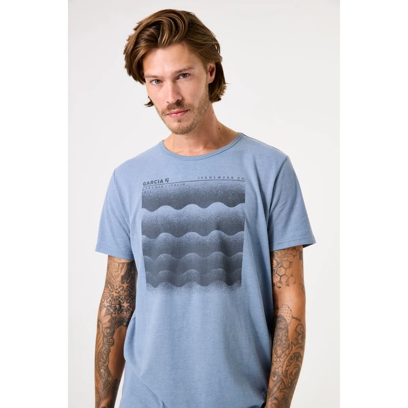 Heren T-shirt C51201 Garcia BLEU