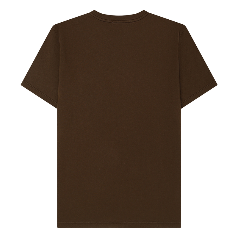 Heren T-shirt Cotton Brown Laurent Vergne MIDDEN BRUIN