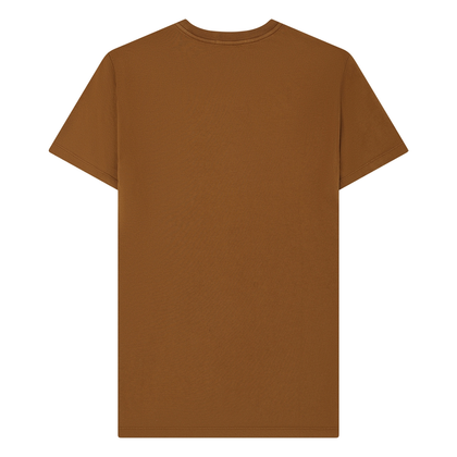 Heren T-shirt Cotton Cognac