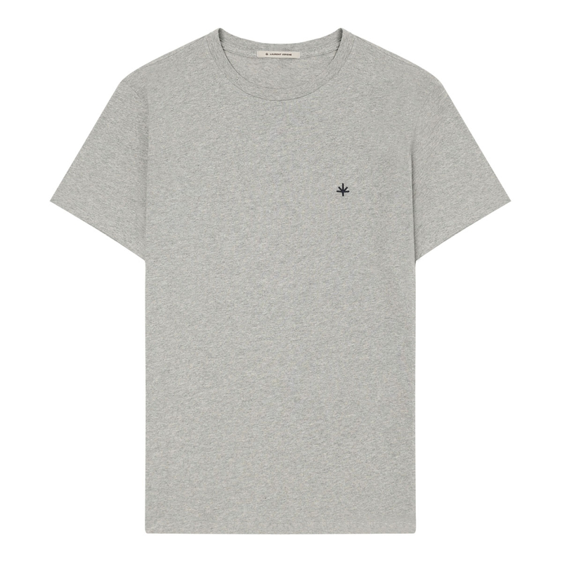 Heren T-shirt Cotton Grey Laurent Vergne MIDDEN GRIJS