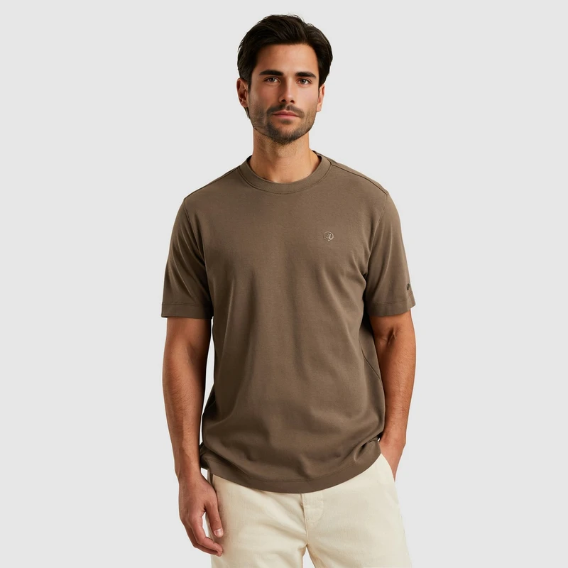 Heren T-shirt CTSS2503560 Cast Iron MIDDEN BRUIN