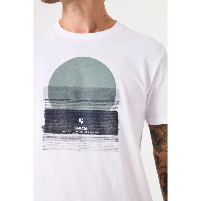 Heren T-shirt D51001 Garcia Wit