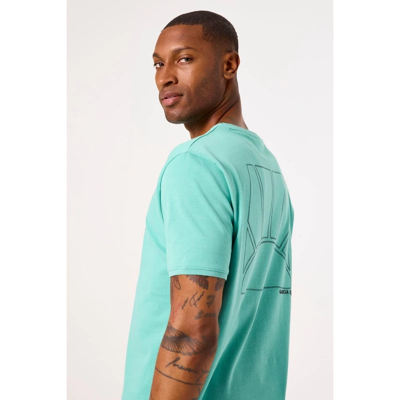 Heren T-shirt D51003 Garcia KHAKIGROEN