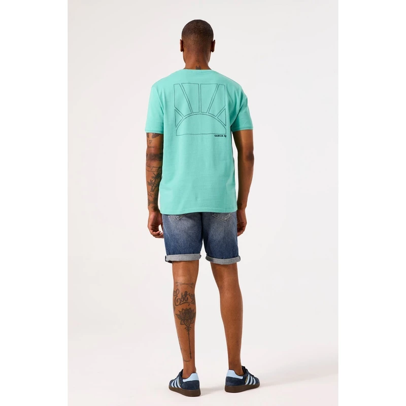 Heren T-shirt D51003 Garcia KHAKIGROEN