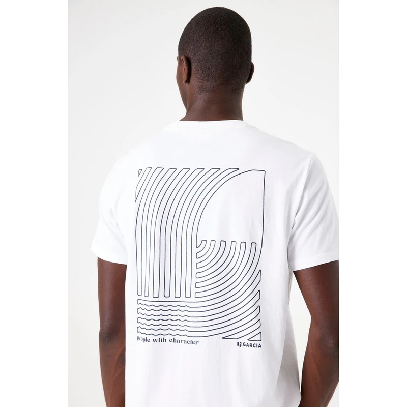 Heren T-shirt E51201 Garcia Wit