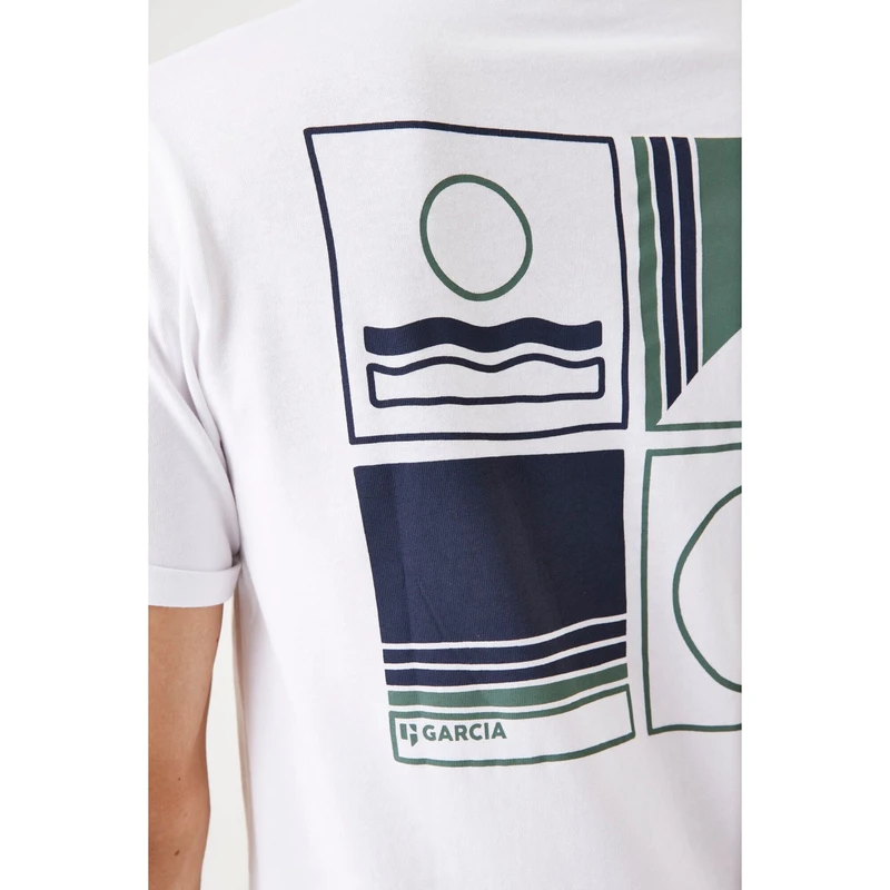 Heren T-shirt F51002 Garcia Wit