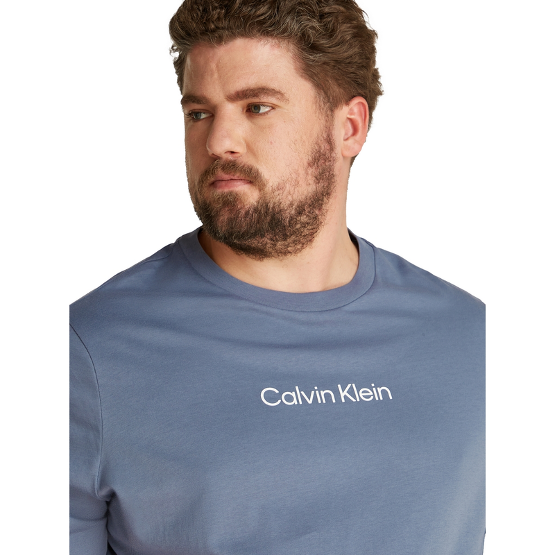 Heren T-shirt k10k112182 Calvin Klein Big & Tall MIDDEN BLAUW
