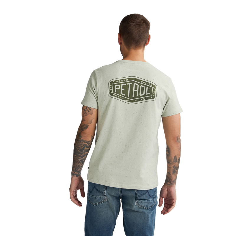 Heren T-shirt M-1050-TSR614 Petrol ZAND