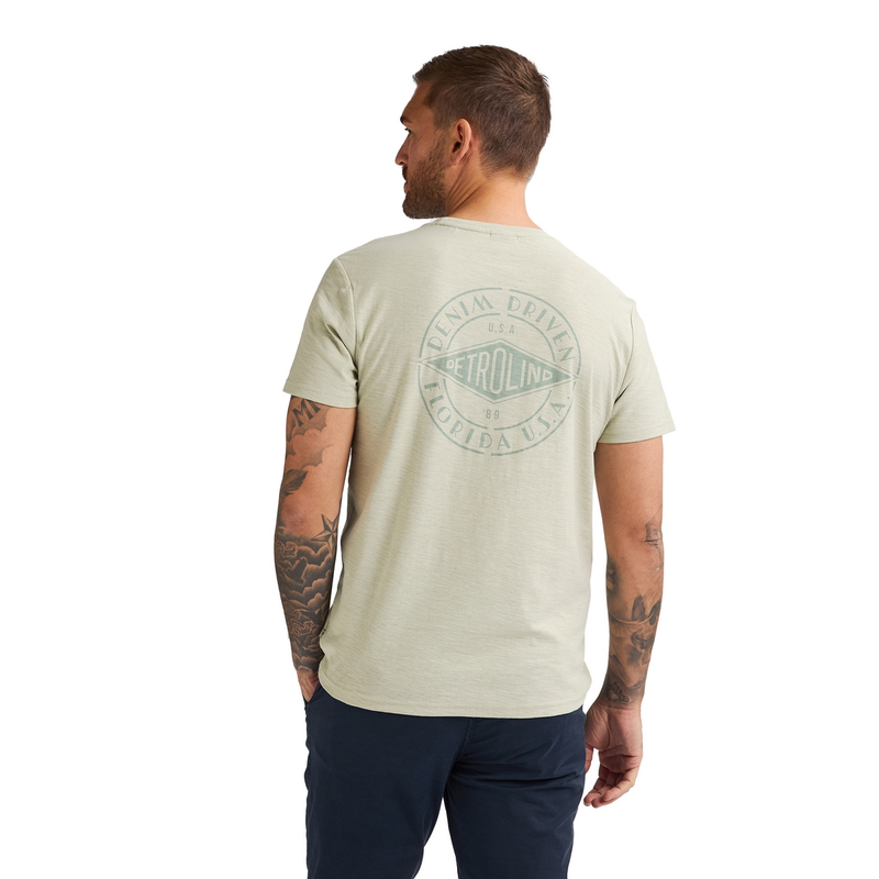 Heren T-shirt M-1050-TSR615 Petrol ZAND