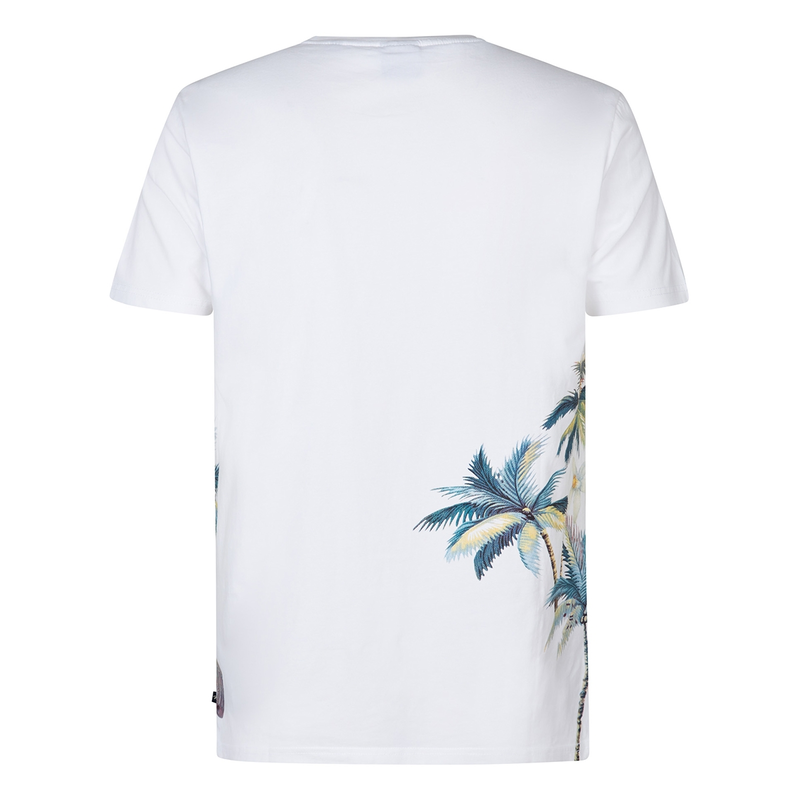 Heren T-shirt M-1050-TSR673 Petrol Wit