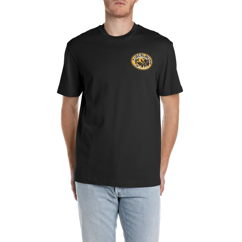 Heren T-shirt M3066.23804.098 Replay ZWART