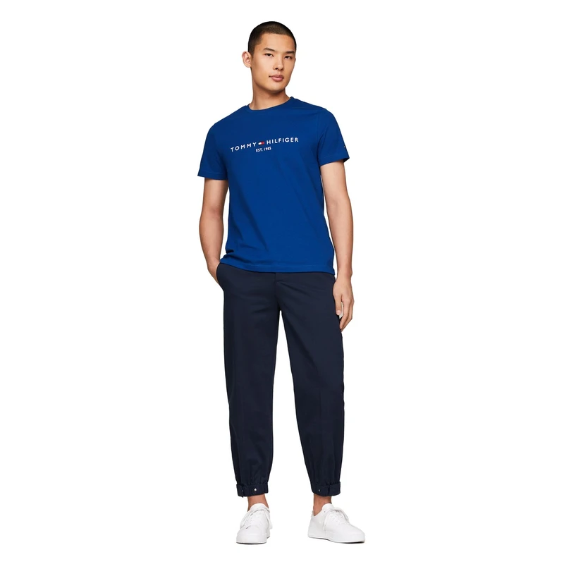 Heren T-shirt MW0MW11797 C5J Tommy Hilfiger KOBALT