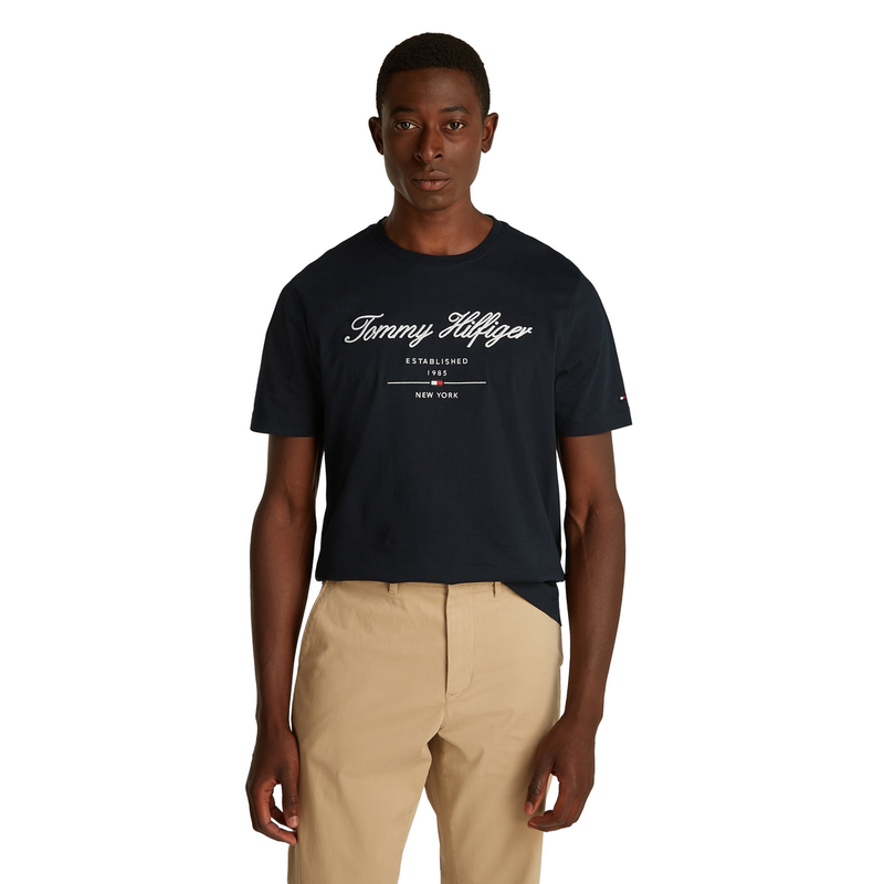 Heren T-shirt MW0MW33691.DW5 Tommy Hilfiger NAVY