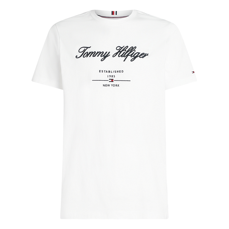 Heren T-shirt MW0MW33691.YBR Tommy Hilfiger Wit