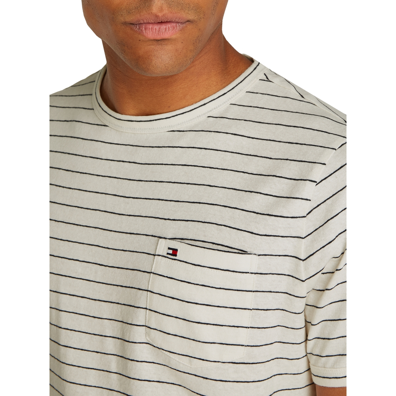 Heren T-shirt MW0MW38638.0FA Tommy Hilfiger Wit