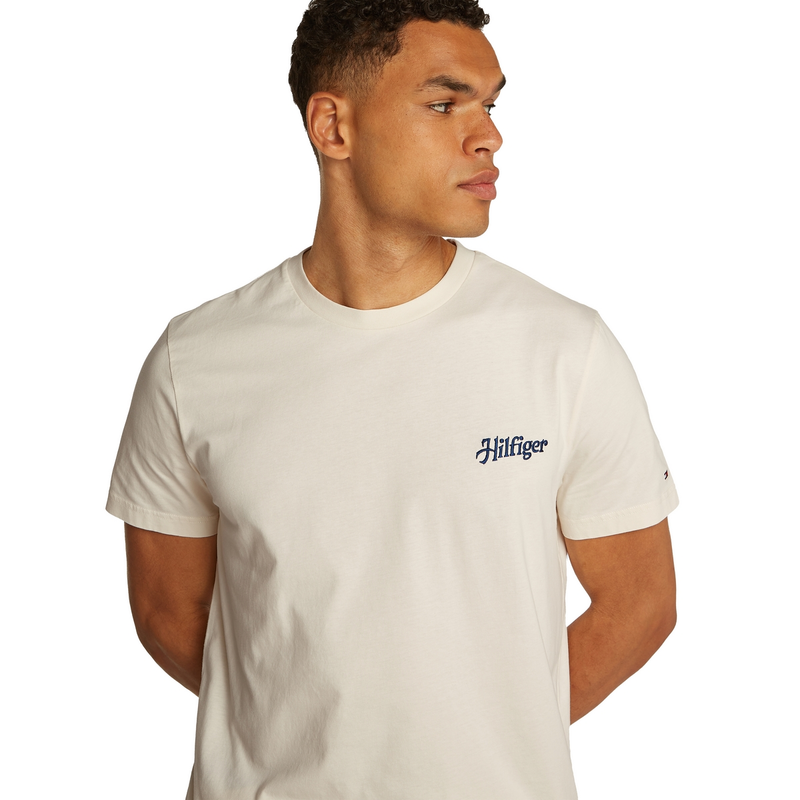 Heren T-shirt MW0MW38643.Z00 Tommy Hilfiger OFF-WHITE