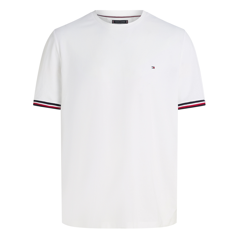 Heren T-shirt mw0mw39920 Tommy Hilfiger Big & Tall Wit