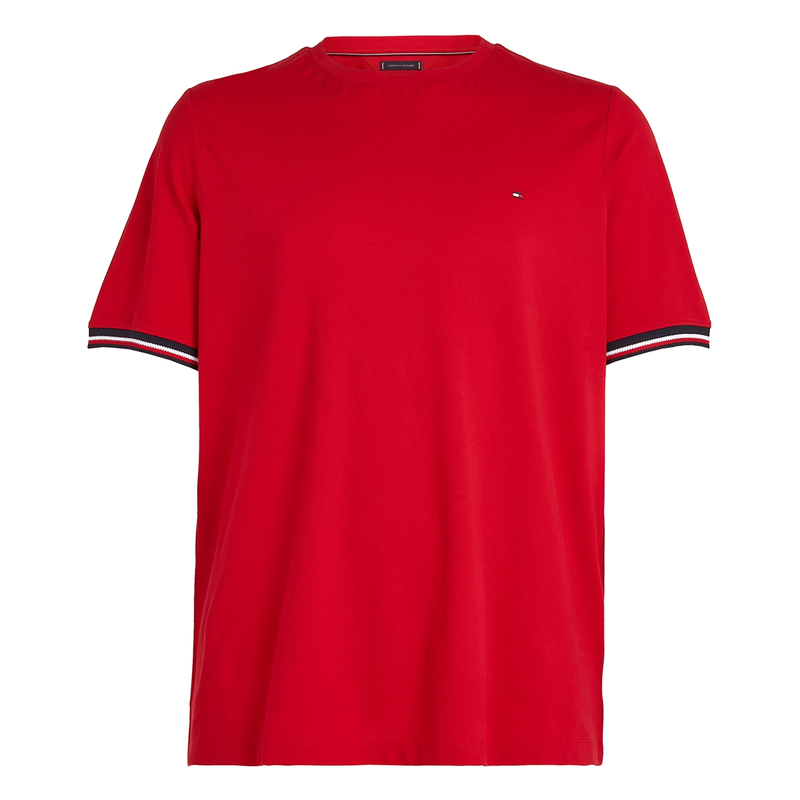 Heren T-shirt mw0mw39920 Tommy Hilfiger Big & Tall ROOD