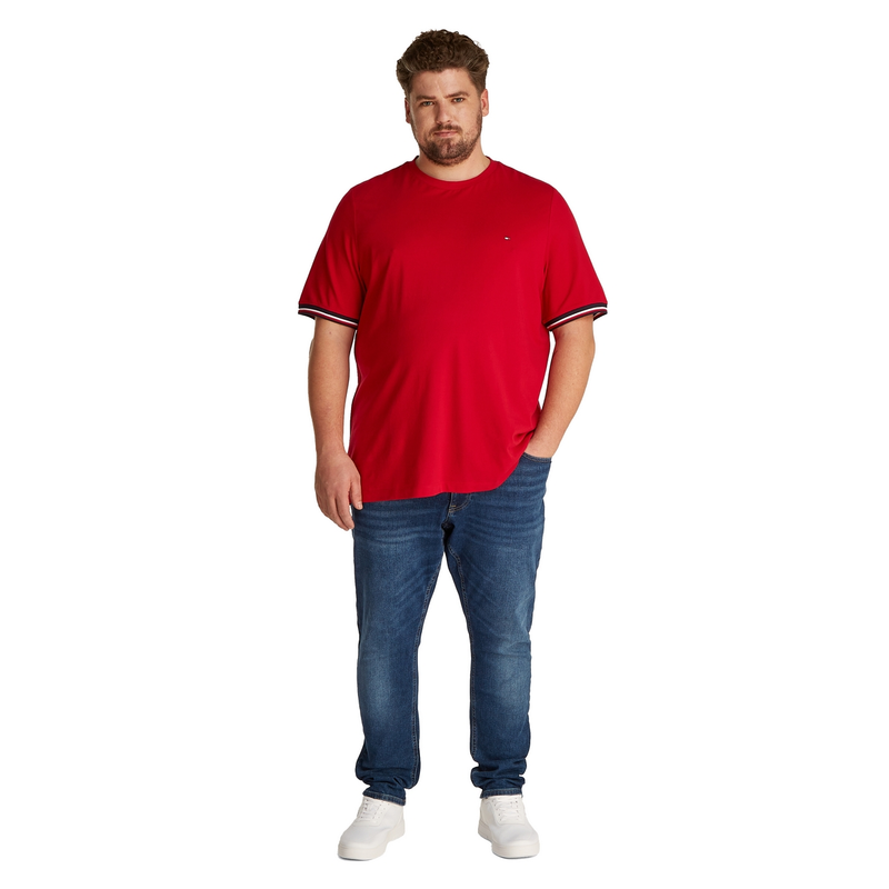 Heren T-shirt mw0mw39920 Tommy Hilfiger Big & Tall ROOD