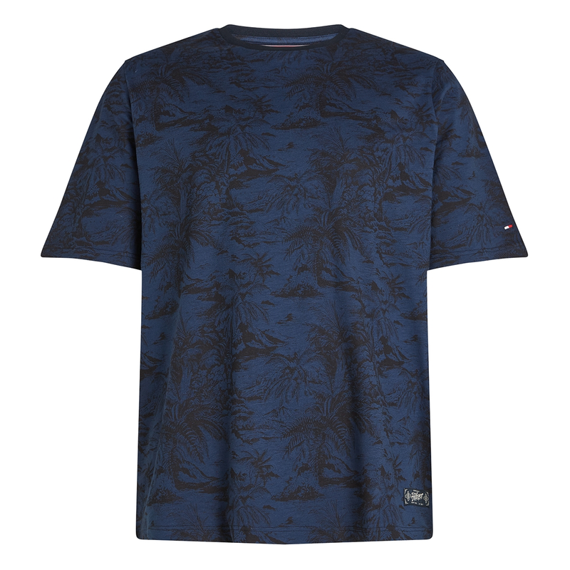 Heren T-shirt mw0mw39921 Tommy Hilfiger Big & Tall INDIGO BLUE