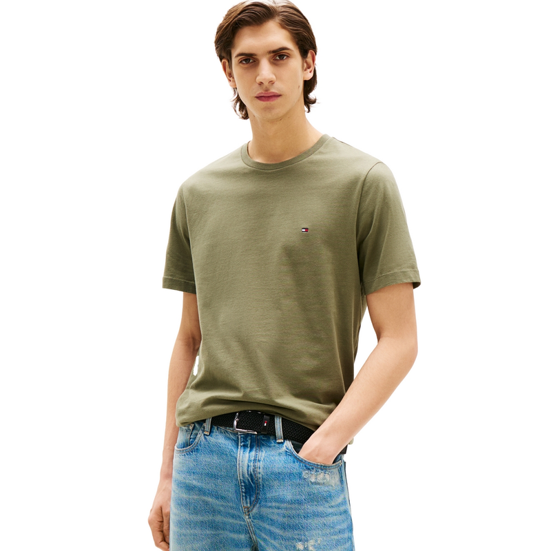 Heren T-shirt MW0MW39995.PLI Tommy Hilfiger ARMY