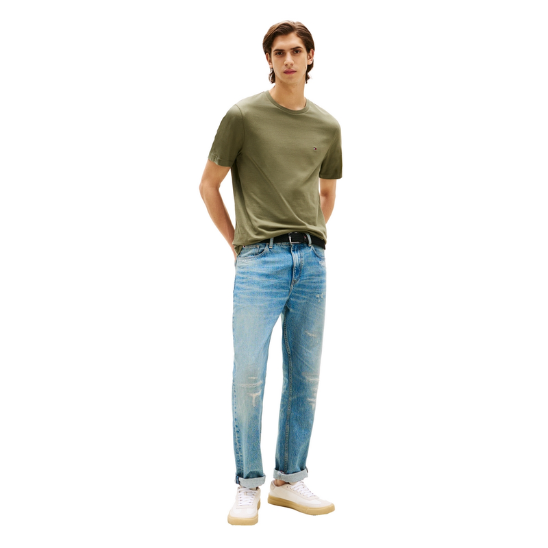 Heren T-shirt MW0MW39995.PLI Tommy Hilfiger ARMY