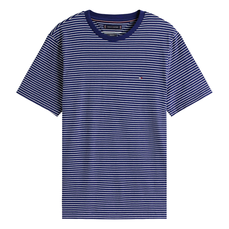 Heren T-shirt MW0MW399950A5 Tommy Hilfiger BLEU
