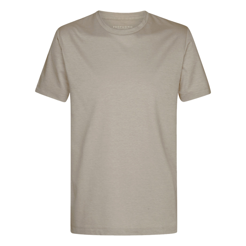 Heren T-shirt PPWT10017E Profuomo BEIGE