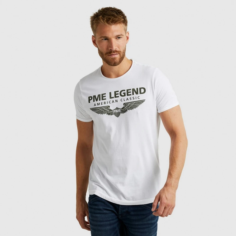 Heren T-shirt PTSS000501 PME Legend Wit