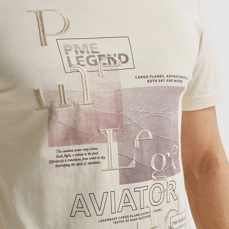 Heren T-shirt PTSS2502554 PME Legend OFF-WHITE