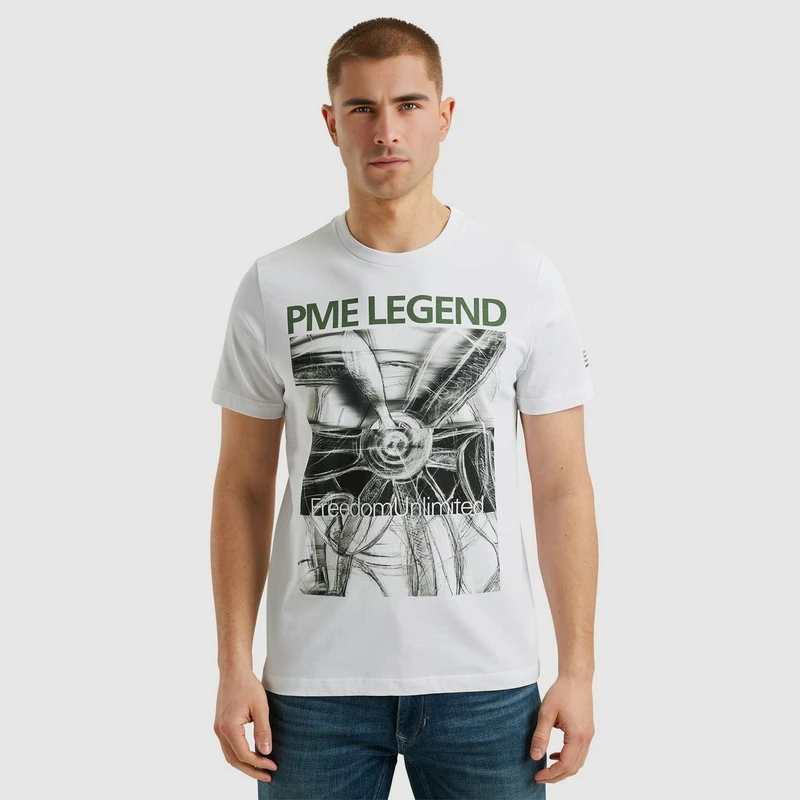 Heren T-shirt PTSS2502577 PME Legend WIT DESSIN