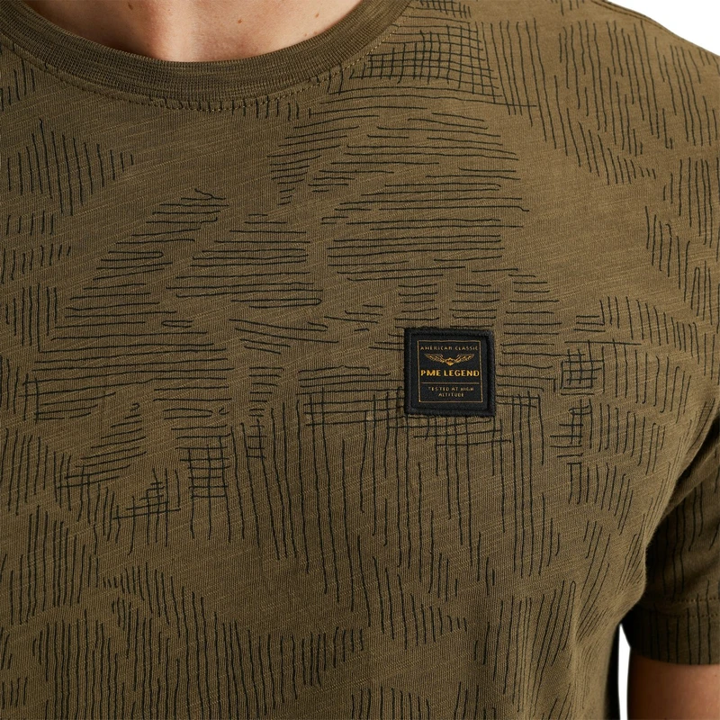 Heren T-shirt PTSS2503567 PME Legend MIDDEN BRUIN