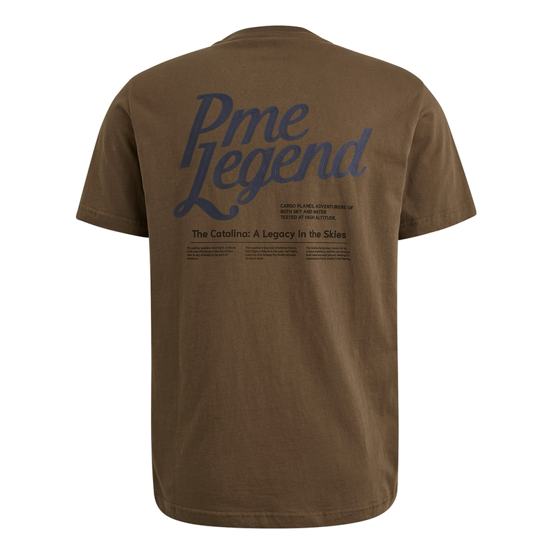 Heren T-shirt PTSS2503569 PME Legend MIDDEN BRUIN