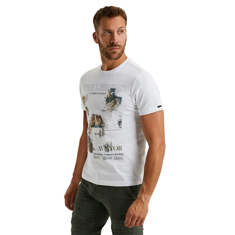 Heren T-shirt PTSS2503570 PME Legend WIT DESSIN