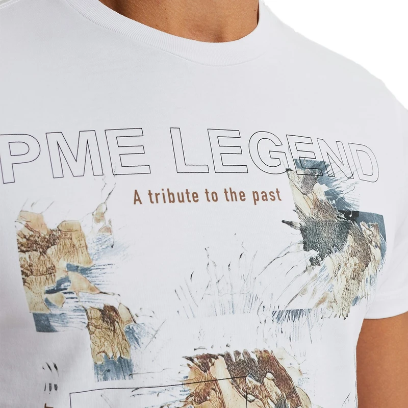 Heren T-shirt PTSS2503570 PME Legend WIT DESSIN