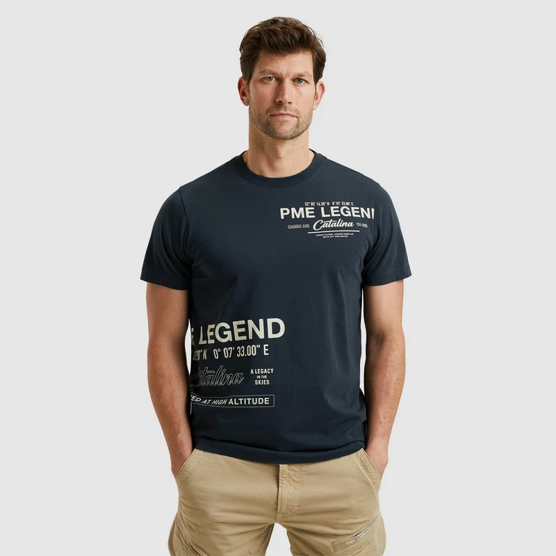 Heren T-shirt PTSS2503594 PME Legend NAVY