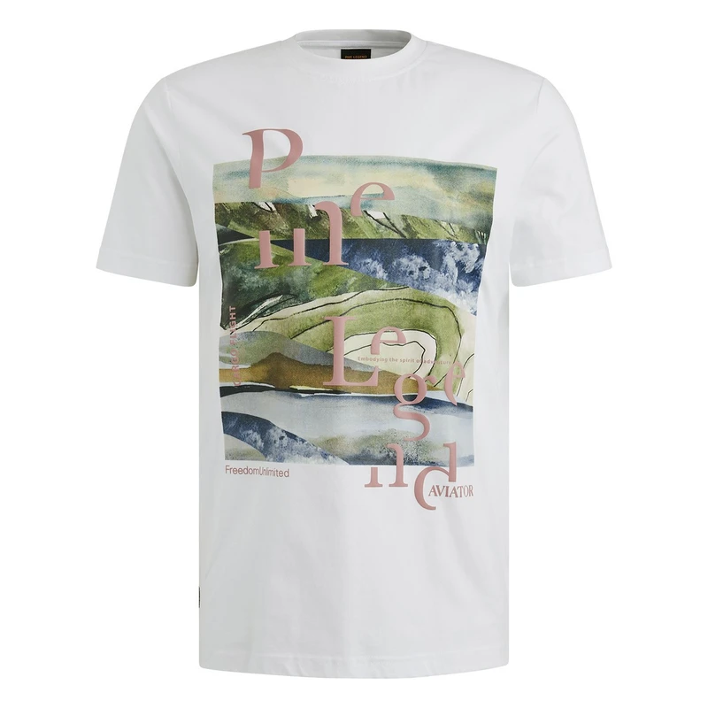 Heren T-shirt PTSS2505572 PME Legend WIT DESSIN