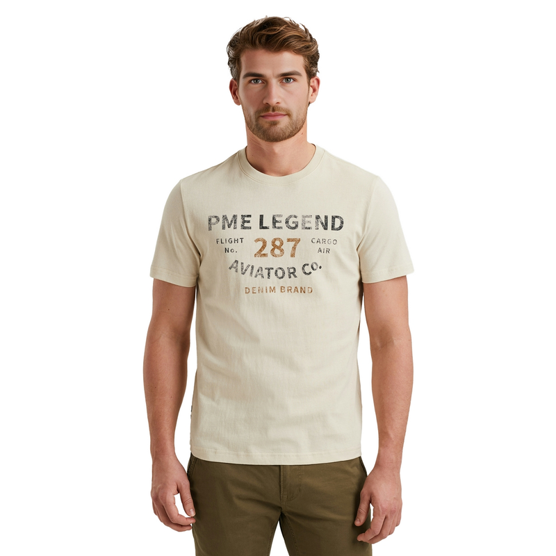 Heren T-shirt PTSS2506552 PME Legend ECRU