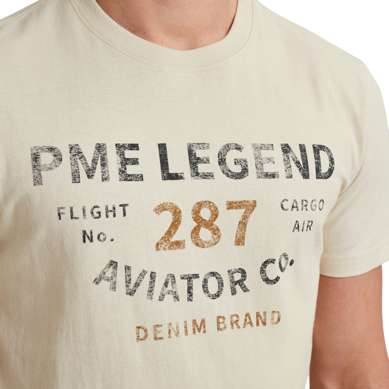 Heren T-shirt PTSS2506552 PME Legend ECRU
