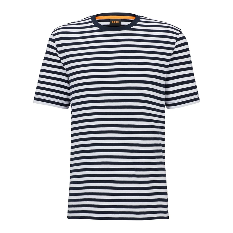 Heren T-shirt TalesStripe 10252438 01 BOSS Wit