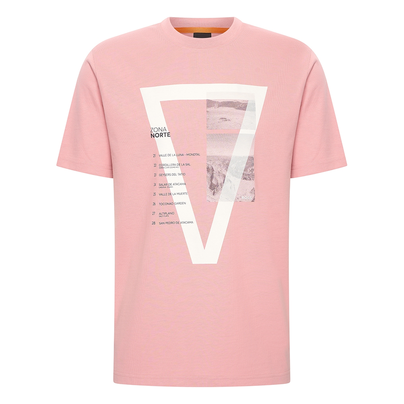 Heren T-shirt Te_ontheway 10262477 01 BOSS ROZE