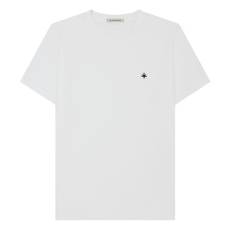 Heren T-shirt Thierry Cotton White Laurent Vergne Wit