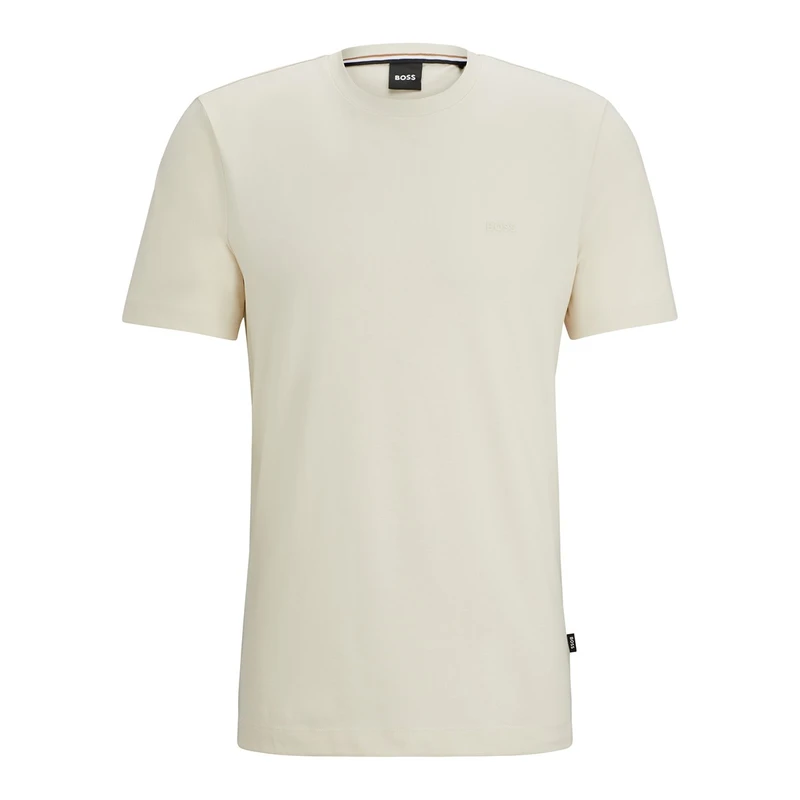 Heren T-shirt Thompson 01 10241525 01 Boss Black OFF-WHITE