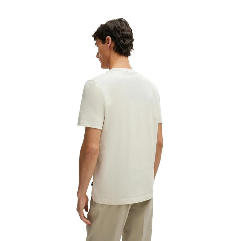 Heren T-shirt Thompson 01 10241525 01 Boss Black OFF-WHITE