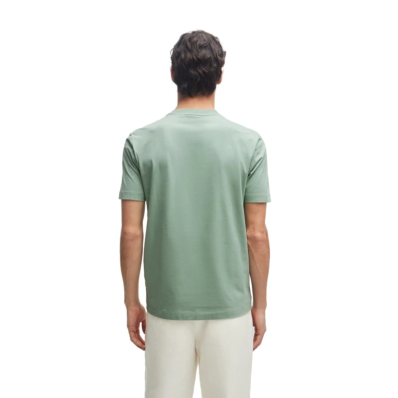 Heren T-shirt Thompson 01 10241525 01 Boss Black GROEN