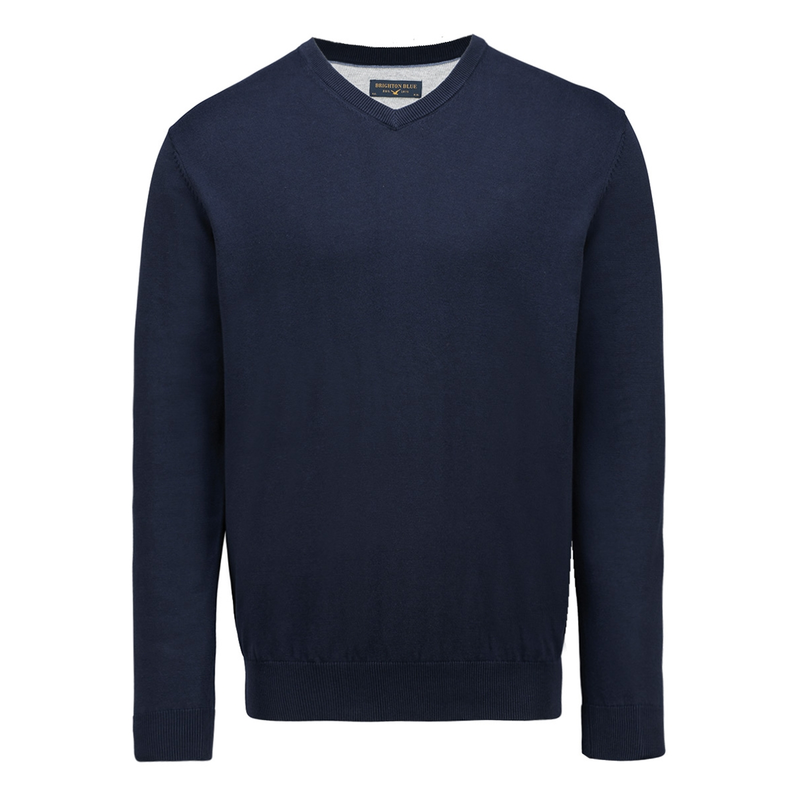 Heren Trui 428100CCT-73.695 Brighton Blue MIDDEN BLAUW