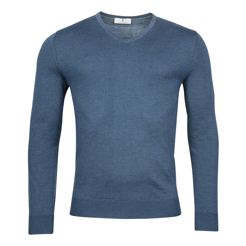 Heren Trui 5181TM100.63 Thomas Maine MID BLUE DENIM