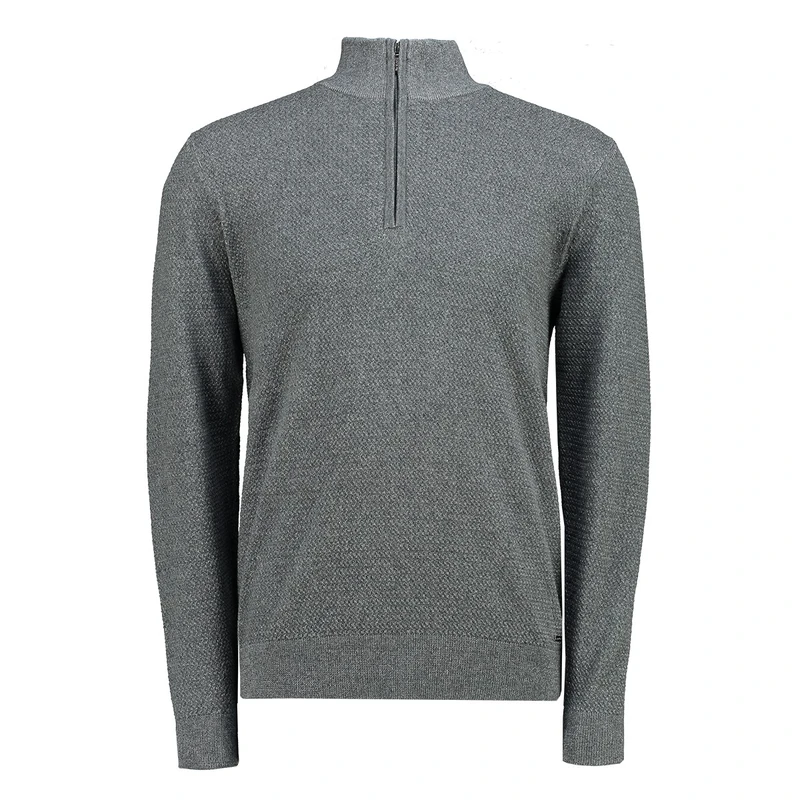 Heren Trui AP-544 Halfzip structure Gardeur Collectie ANTRACIET