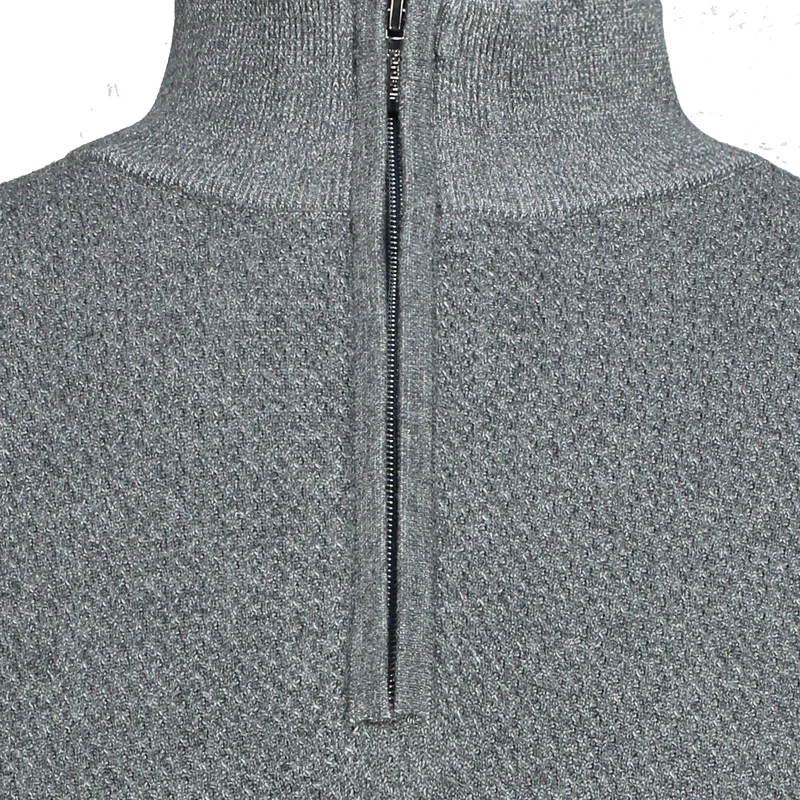 Heren Trui AP-544 Halfzip structure Gardeur Collectie ANTRACIET